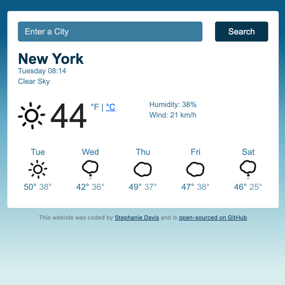 React weather app